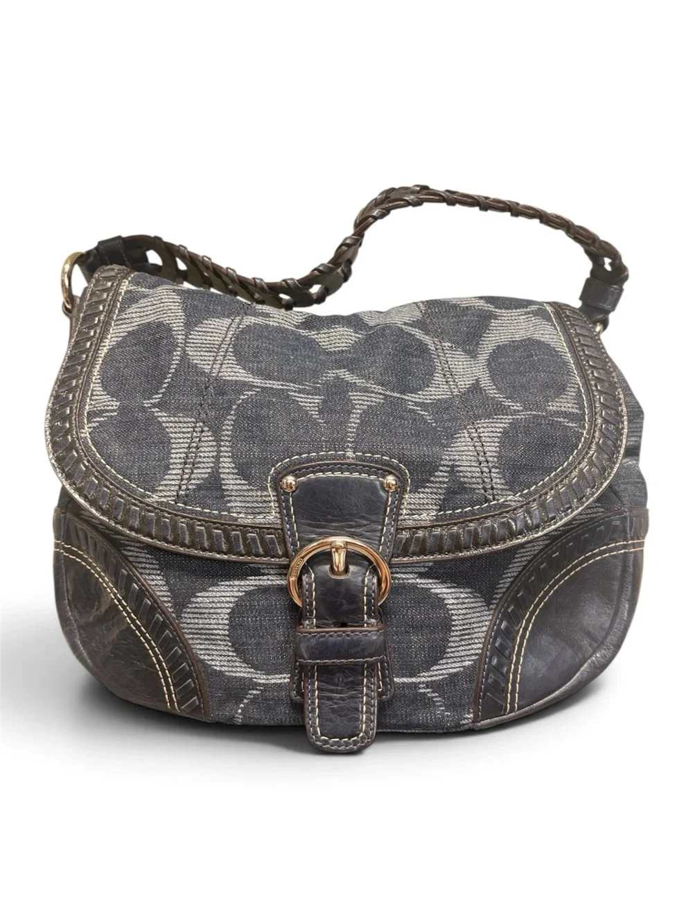 Coach Poppy Denim Shoulder Bag